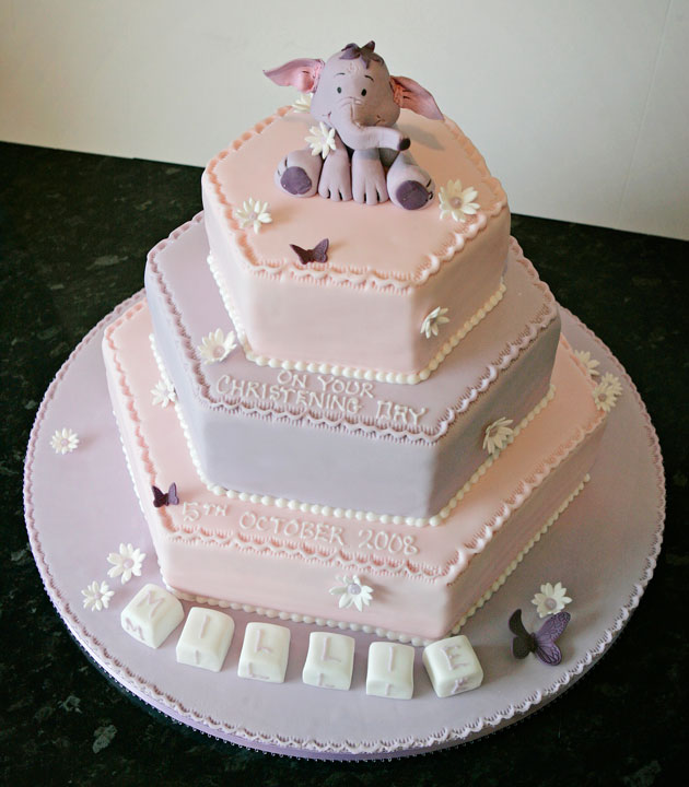 Daisy Elephant Christening Cake